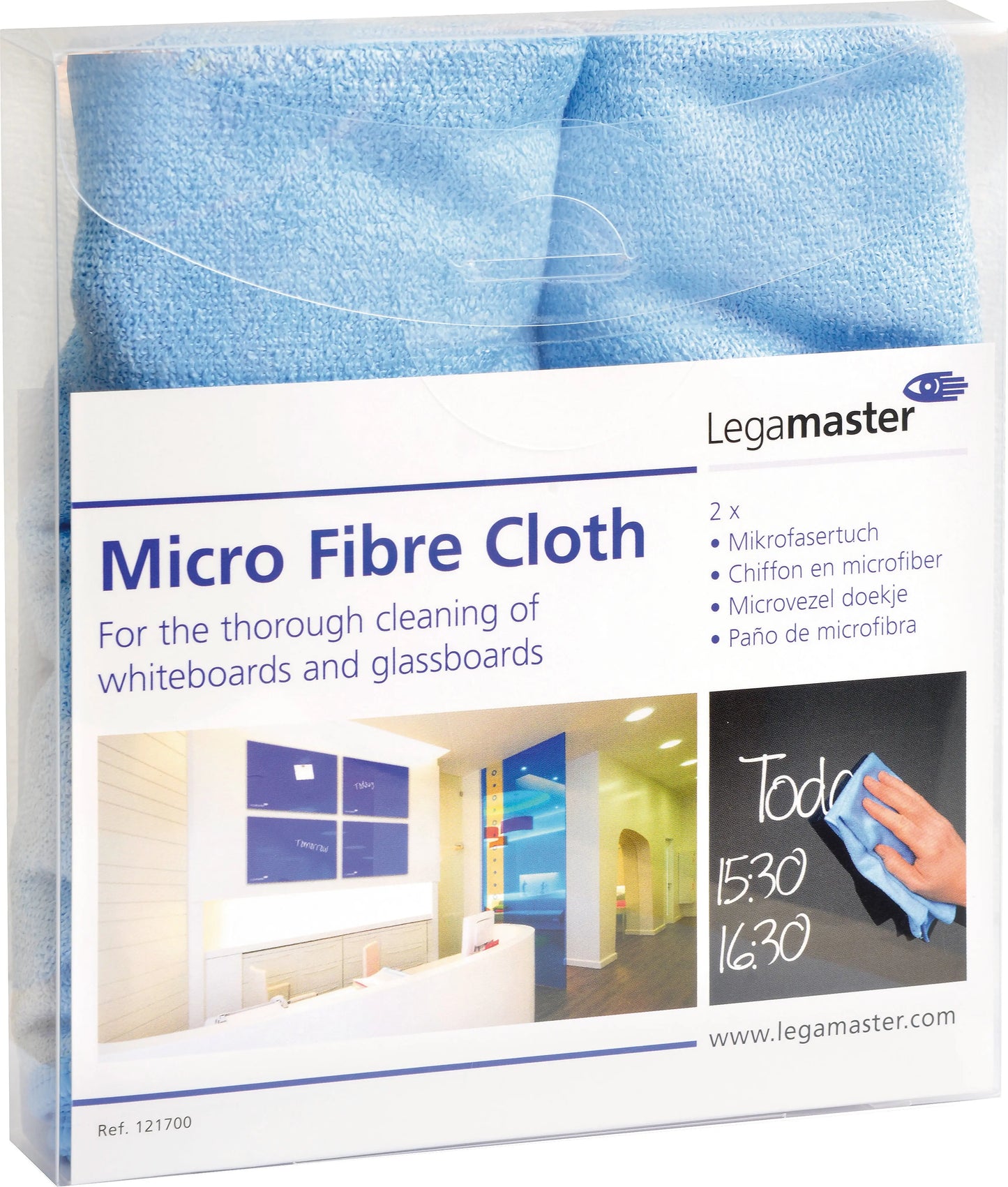 LEGAMASTER Mikrofasertuch 40x40cm 7-121700 blau, Textil 2 Stück Idealshop