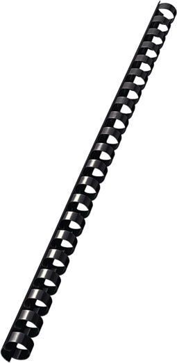 LEITZ Plastikbinderücken 12mm A4 35043 schwarz, 21 Ringe 100 Stück Idealshop