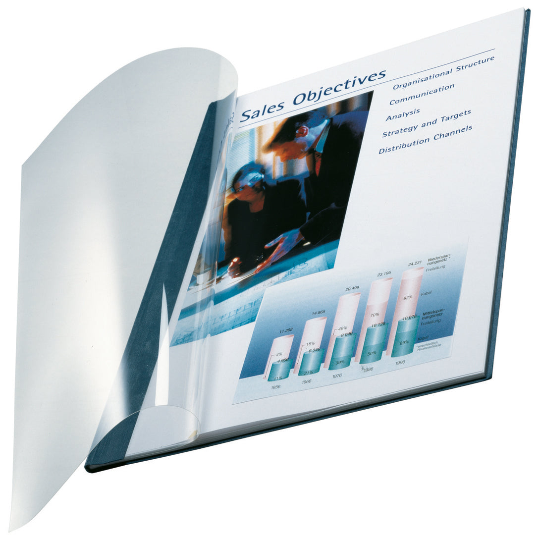 LEITZ Buchbindemappe 14mm A4 74150035 blau 10 Stück Idealshop