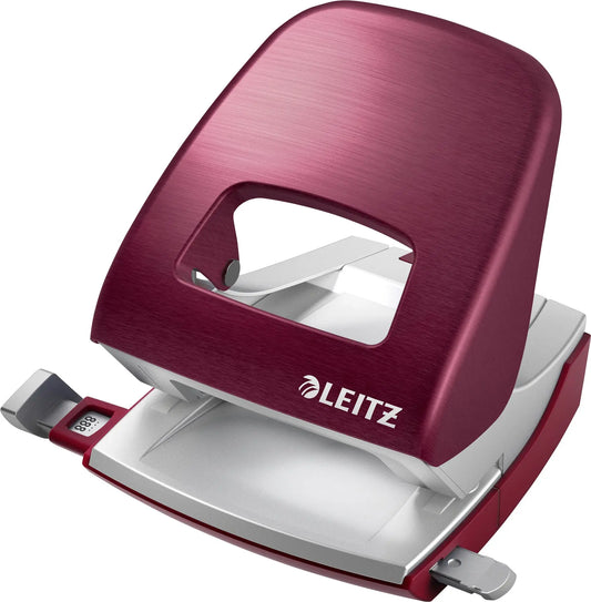 LEITZ Bürolocher NewNeXXt Metall 50060028 granat rot 30 Blatt Idealshop