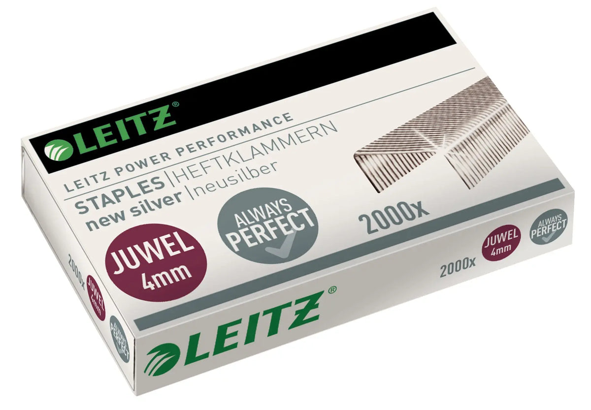 LEITZ Heftklammern Juwel 4mm 5641-00-00 Kupfer und Zink 2000 Stück Idealshop