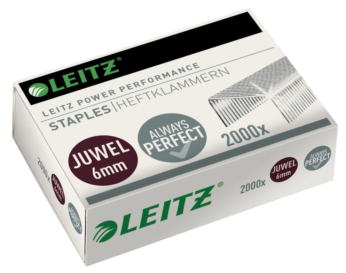 LEITZ Heftklammern Juwel 6mm 5642-00-00 verzinkt 2000 Stück Idealshop