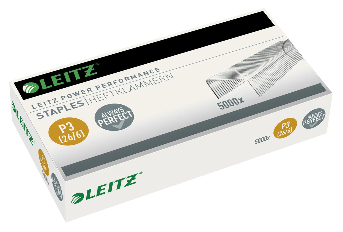 LEITZ Heftklammern P3 26/6mm 5572-10-00 verzinkt 5000 Stück Idealshop