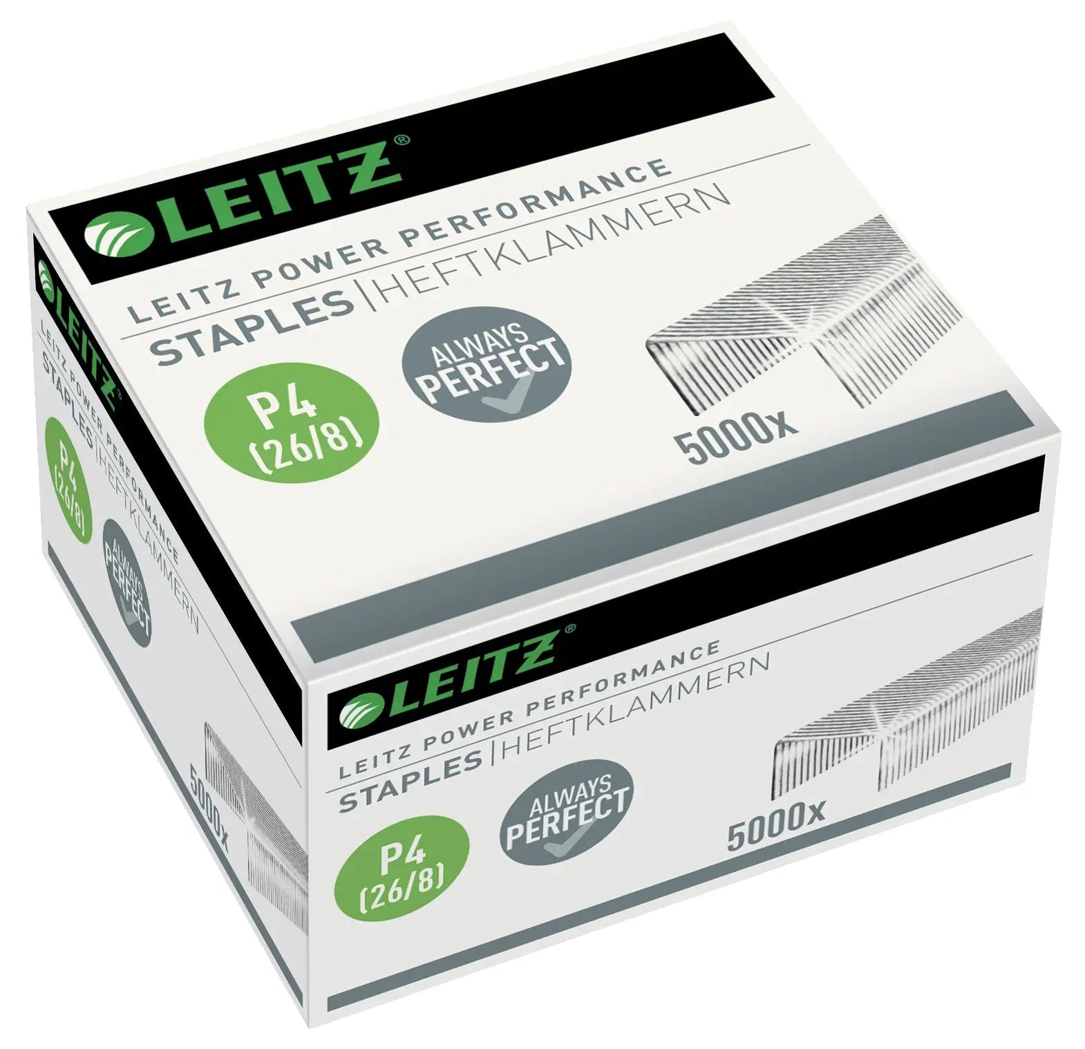 LEITZ Heftklammern P4 26/8mm 5559-00-00 verzinkt 5000 Stück Idealshop