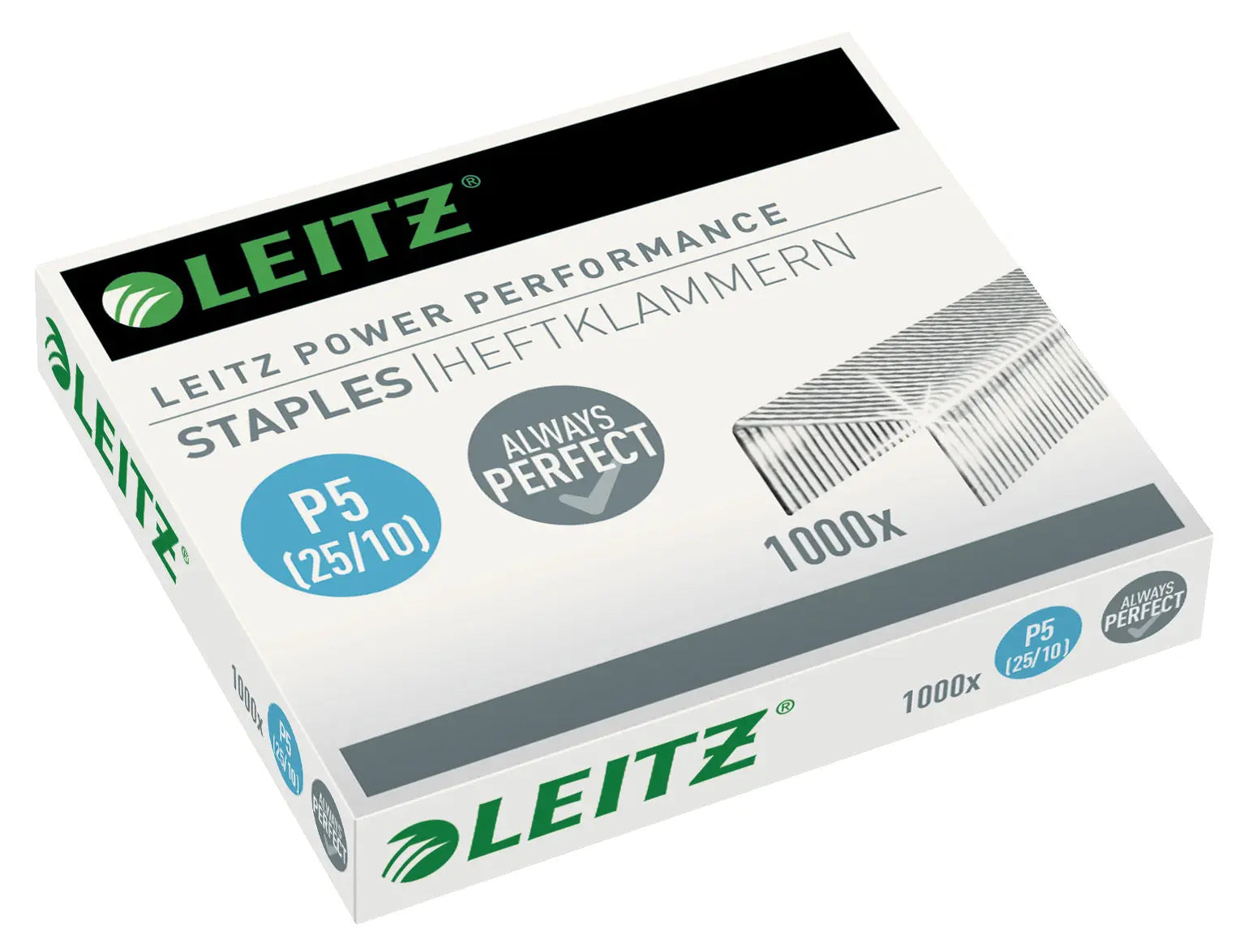 LEITZ Heftklammern P5 25/10 mm 5574-00-00 verzinkt 1000 Stk Idealshop