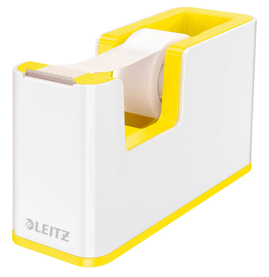LEITZ Klebebandabroller WOW 19mmx33m 5364-10-16 weiss/gelb Idealshop
