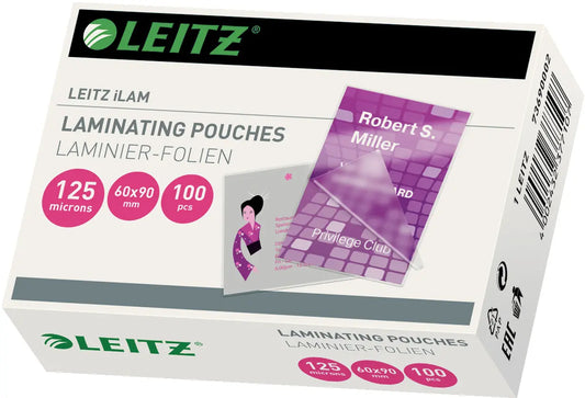 LEITZ Laminiertasche 60x90mm 73690002 glanz, 125my 100 Stk Idealshop