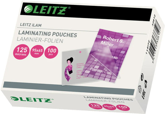 LEITZ Laminiertasche 65x95mm 33812 glanz, 125my 100 Stk Idealshop