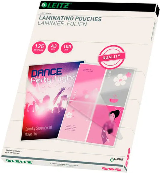 LEITZ Laminiertasche A3 33950 glanz, 125my 100 Stk Idealshop