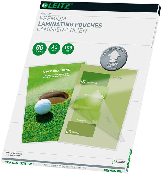 LEITZ Laminiertasche A3 74850000 glanz, 80my 100 Stk Idealshop