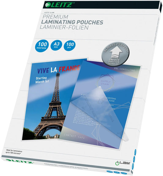 LEITZ Laminiertasche A3 74870000 glanz, 100my 100 Stk Idealshop
