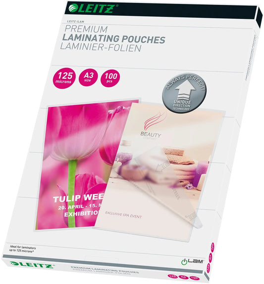 LEITZ Laminiertasche A3 74880000 glanz, 125my 100 Stk Idealshop