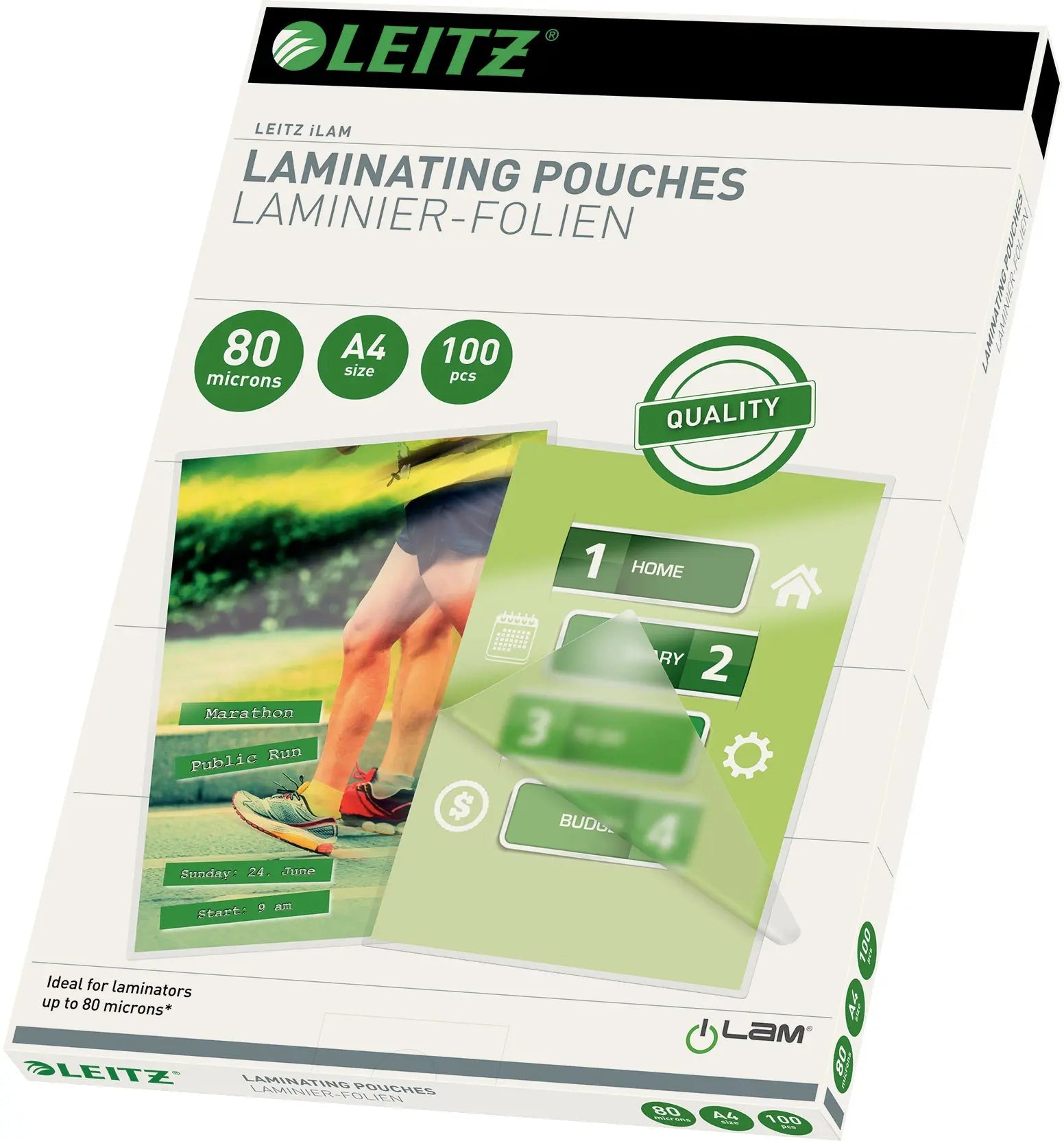 LEITZ Laminiertasche A4 33818 glanz, 80my 100 Stk Idealshop