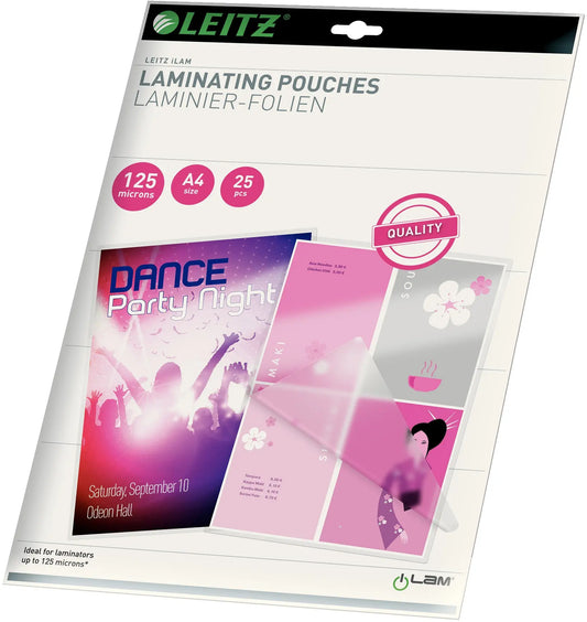 LEITZ Laminiertasche A4 33835 glanz, 125my 25 Stk Idealshop