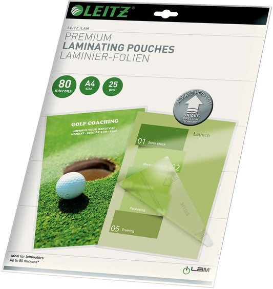 LEITZ Laminiertasche A4 74790000 glanz, 80my 25 Stk Idealshop