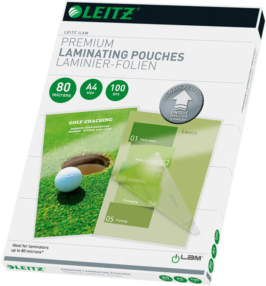 LEITZ Laminiertasche A4 74800000 glanz, 100my 100 Stk Idealshop