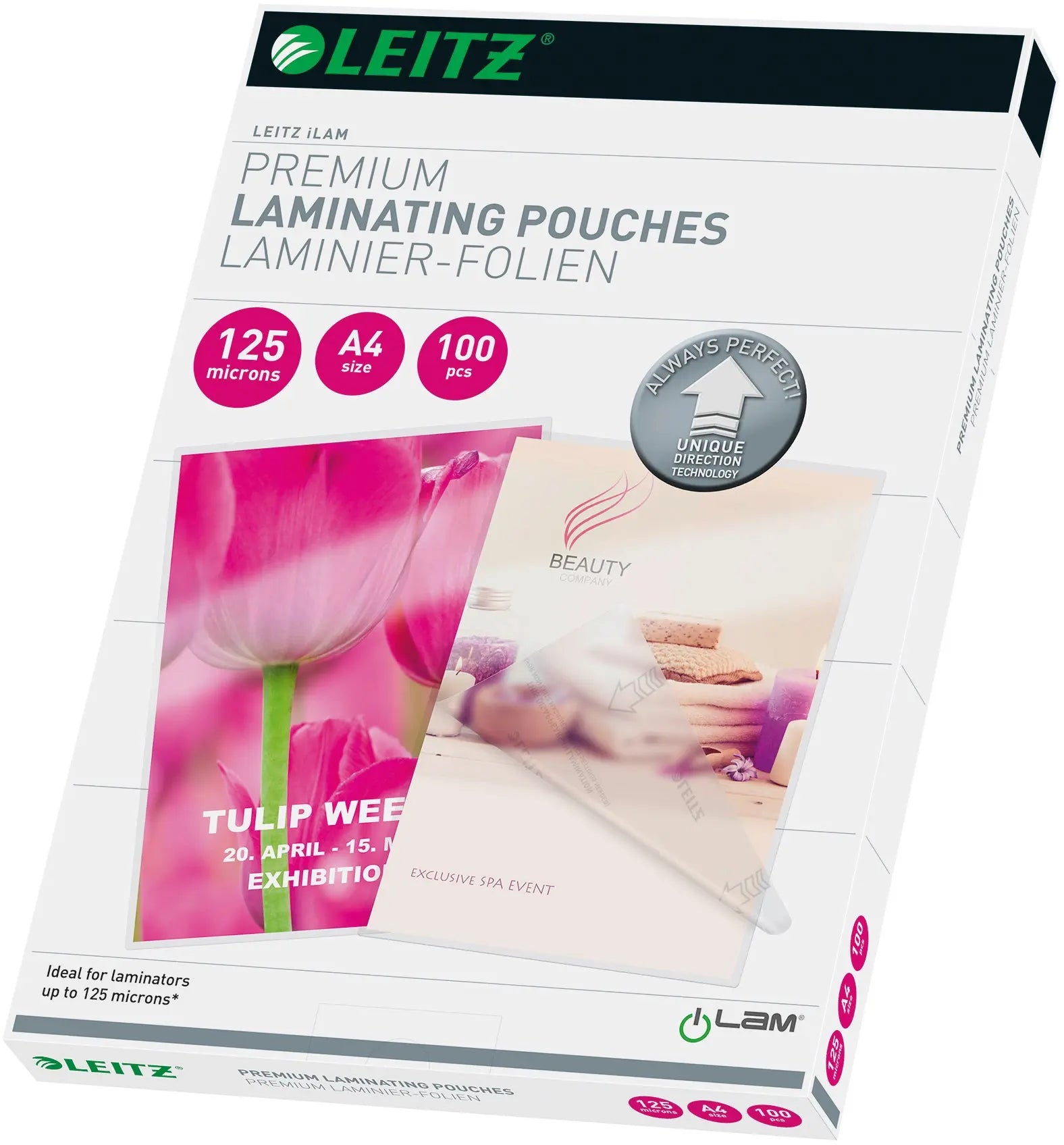LEITZ Laminiertasche A4 74810000 glanz, 125my 100 Stk Idealshop