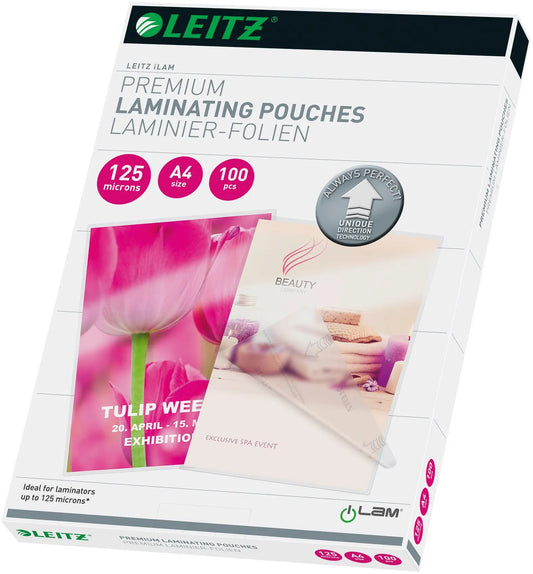 LEITZ Laminiertasche A4 74810000 glanz, 125my 100 Stk Idealshop
