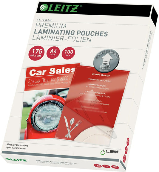 LEITZ Laminiertasche A4 74830000 glanz, 175my 100 Stk Idealshop