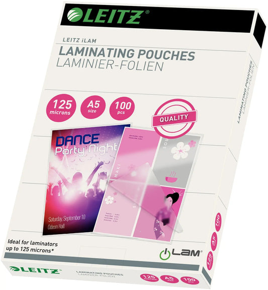LEITZ Laminiertasche A5 33807 glanz, 125my 100 Stk Idealshop