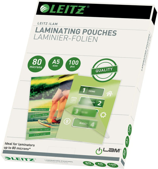 LEITZ Laminiertasche A5 33817 glanz, 80my 100 Stk Idealshop