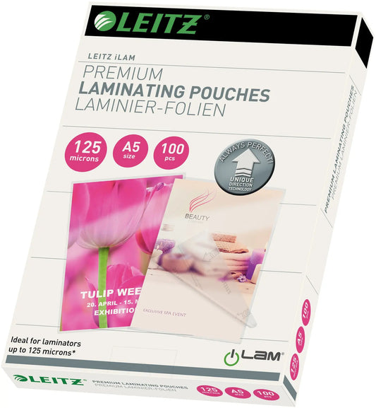 LEITZ Laminiertasche A5 74930000 glanz, 125my 100 Stk Idealshop