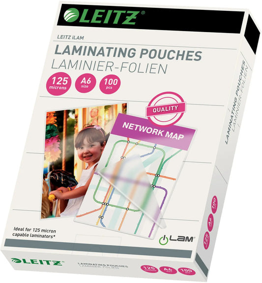 LEITZ Laminiertasche A6 33806 glanz, 125my 100 Stk Idealshop