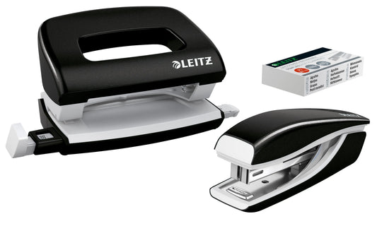 LEITZ Locher/Hefter NeXXt WOW 5561 5561-20-95 schwarz, Bundle 10 Blatt Idealshop