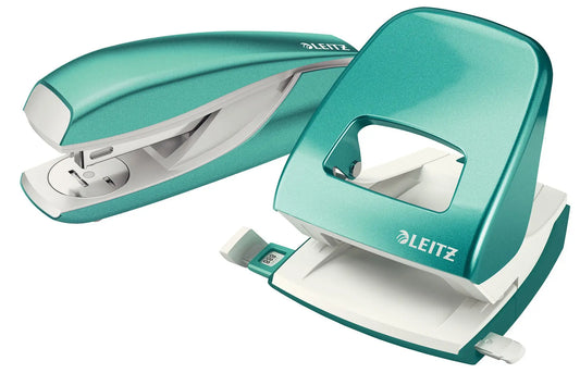 LEITZ Locher/Hefter WOW 5095 5095-10-51 eisblau, Bundle 30 Blatt Idealshop