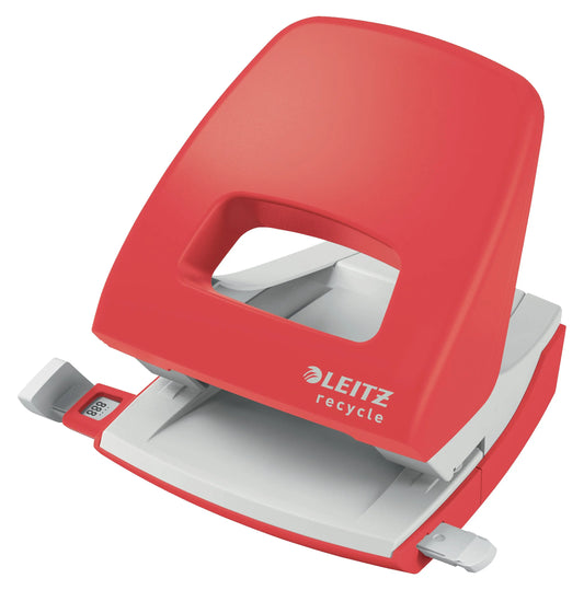 LEITZ Locher NeXXt Recycle 5003-00-25 rot, CO2 neutral 30 Blatt Idealshop
