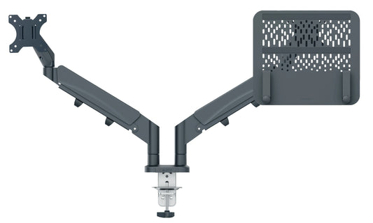LEITZ Monitorarm ERGO 6538-00-89 grau, inkl. Laptophalter Idealshop