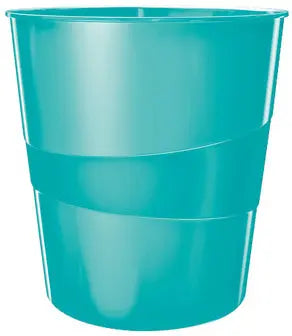 LEITZ Papierkorb WOW 15 Liter 52781051 eisblau Idealshop