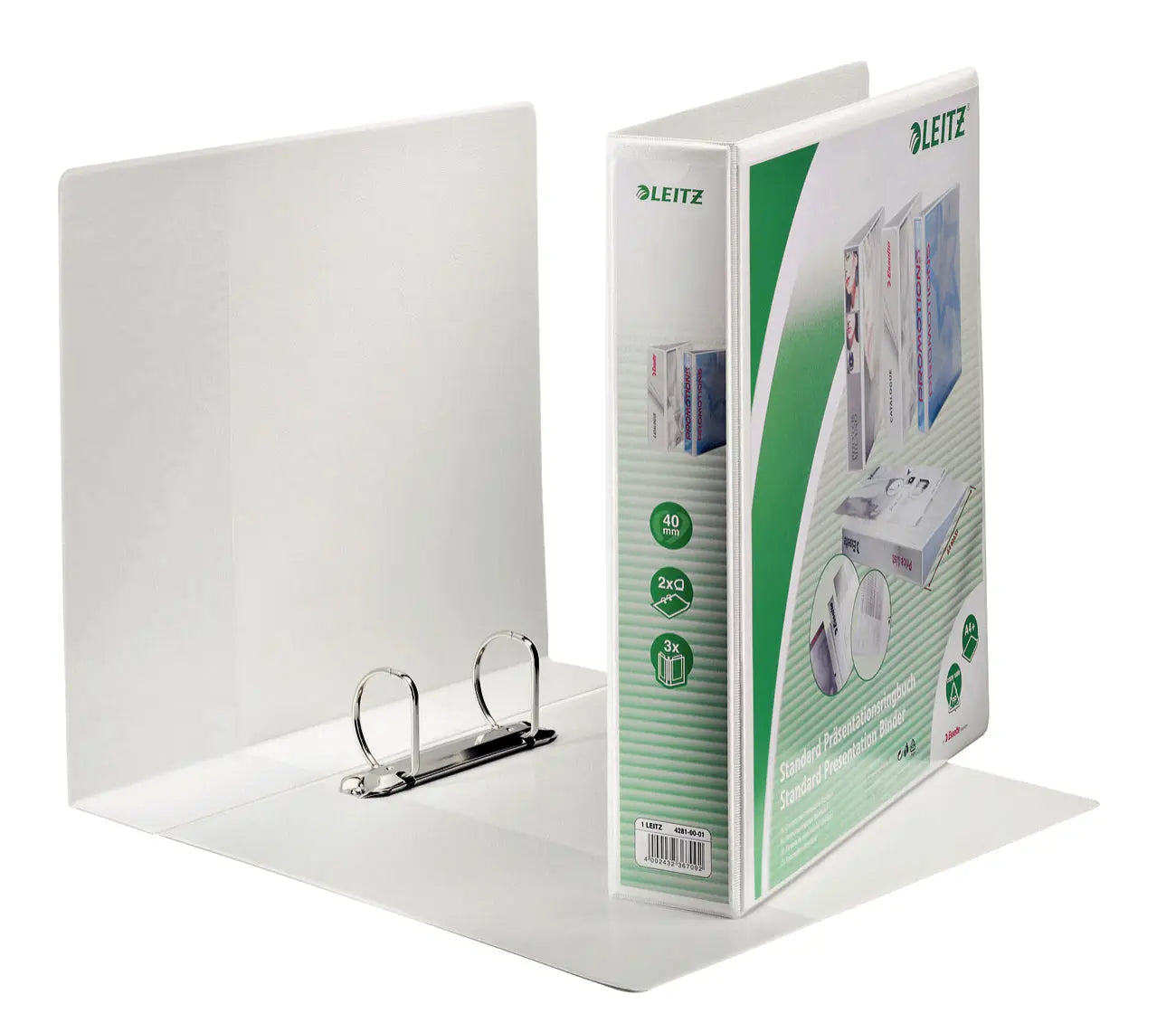 LEITZ Präsentationsringbuch A4 42810001 weiss 2R 63mm Idealshop