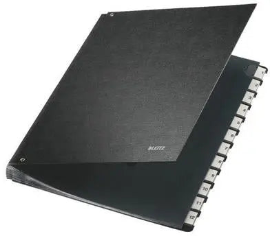 LEITZ Pultordner Hartkarton A4 58120095 schwarz 12 Fächer Idealshop