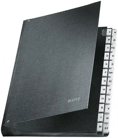 LEITZ Pultordner Hartkarton A4 58240095 schwarz A-Z 24 Fächer Idealshop