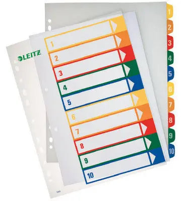 LEITZ Register PC-beschriftbar A4+ 12930000 multicolor 1-10 Idealshop