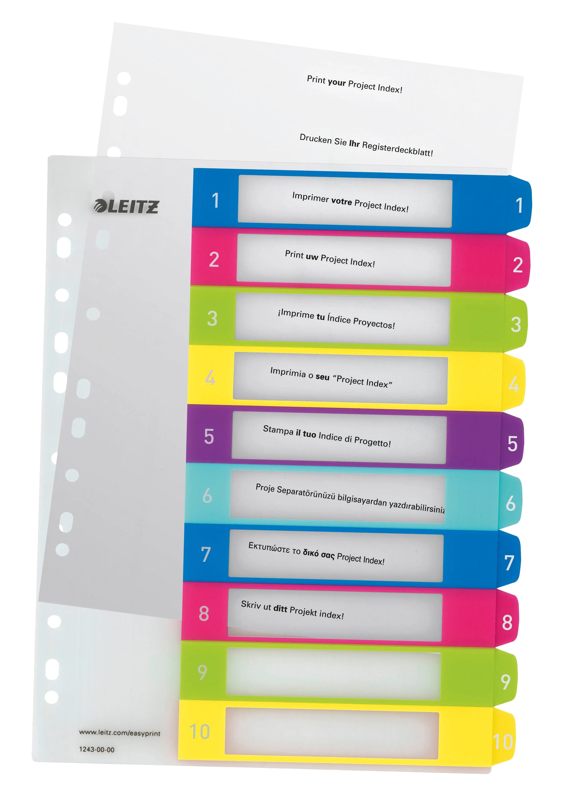 LEITZ Register PP WOW A4+ 12430000 mutlicolor 1-10 Idealshop