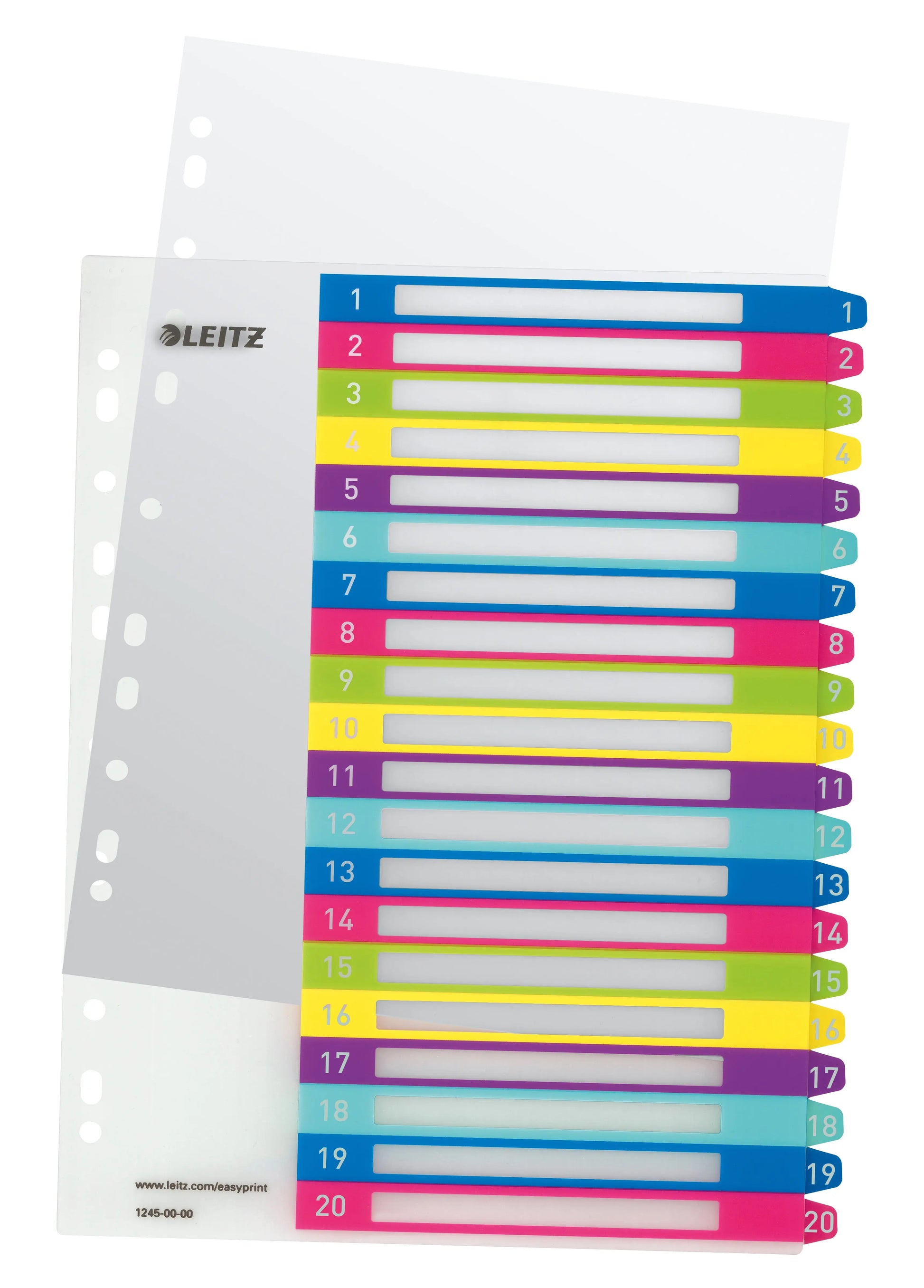 LEITZ Register PP WOW A4+ 12450000 multicolor 1-20 Idealshop