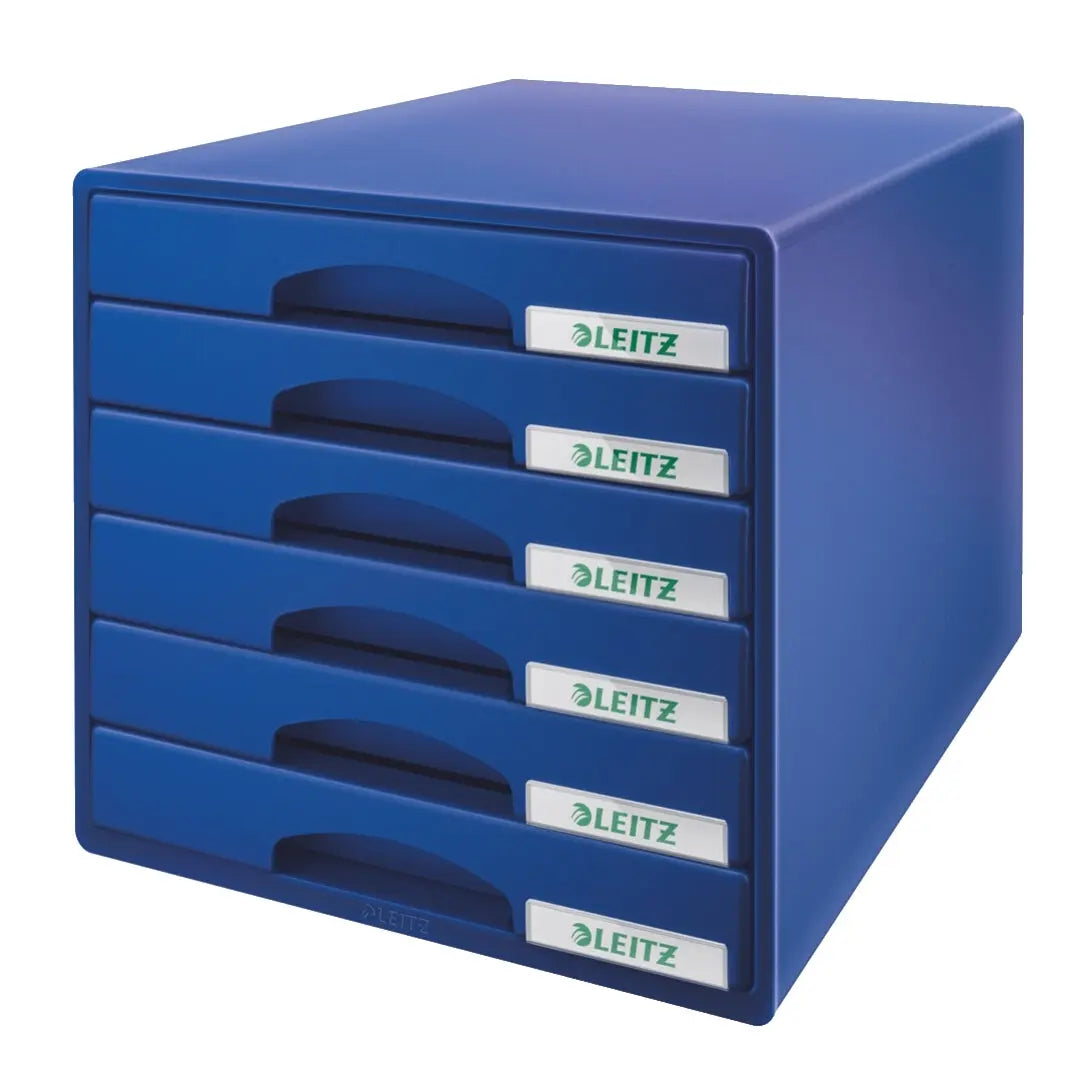 LEITZ Schubladenbox Plus blau 52120035 6 Fächer Idealshop