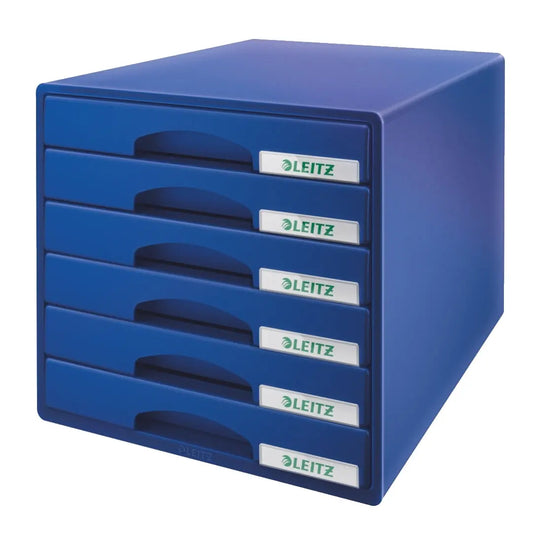 LEITZ Schubladenbox Plus blau 52120035 6 Fächer Idealshop