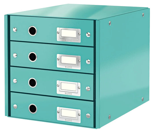 LEITZ Schubladenset Click&Store A4 60490051 eisblau 4 Schubladen Idealshop