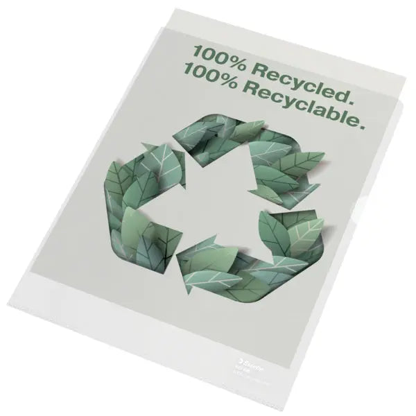 LEITZ Sichtmappen PP Recycled A4 627496 transparent, 100my 100 Stück Idealshop