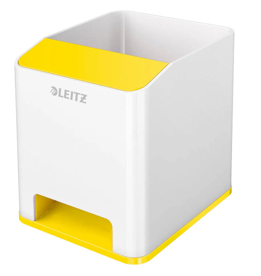 LEITZ Sound Stifteköcher WOW 5363-10-16 weiss/gelb Idealshop