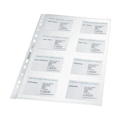 LEITZ Visitenkarten-Hülle 47583003 8 Fächer,10x7cm 10 Stck. Idealshop