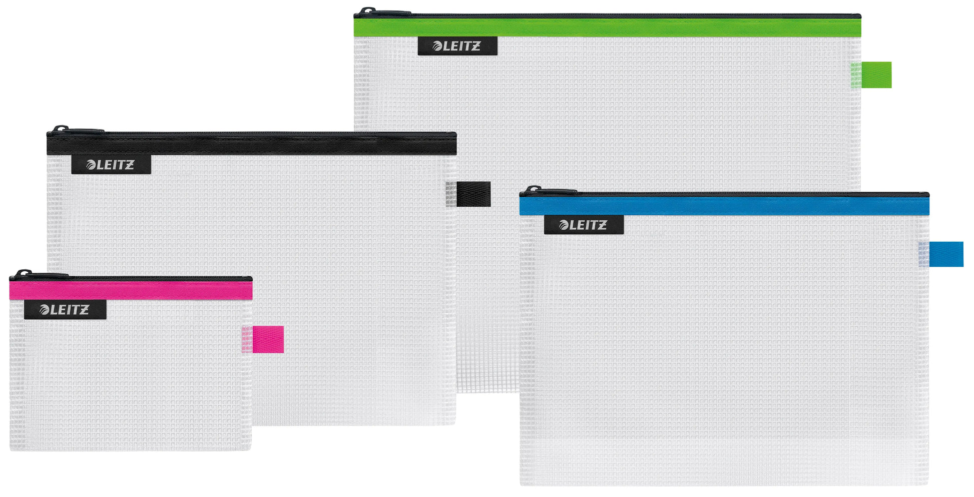 LEITZ Zip-Verschlusstasche WOW S/M/L 4016-00-99 ass. 4 Stück Idealshop