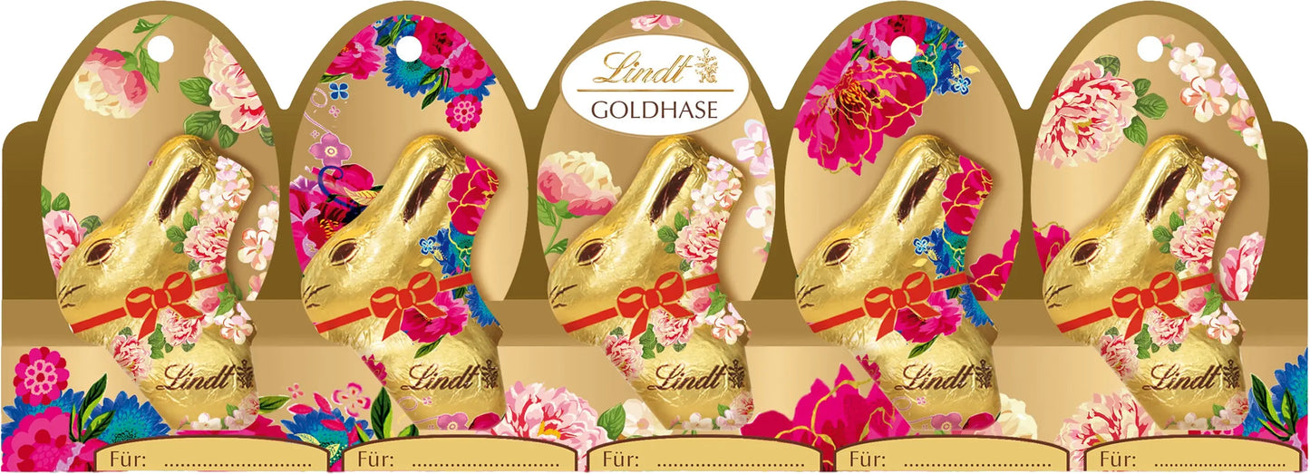 LINDT Goldhase Milch 668028 Flower Edition 5x10g Idealshop