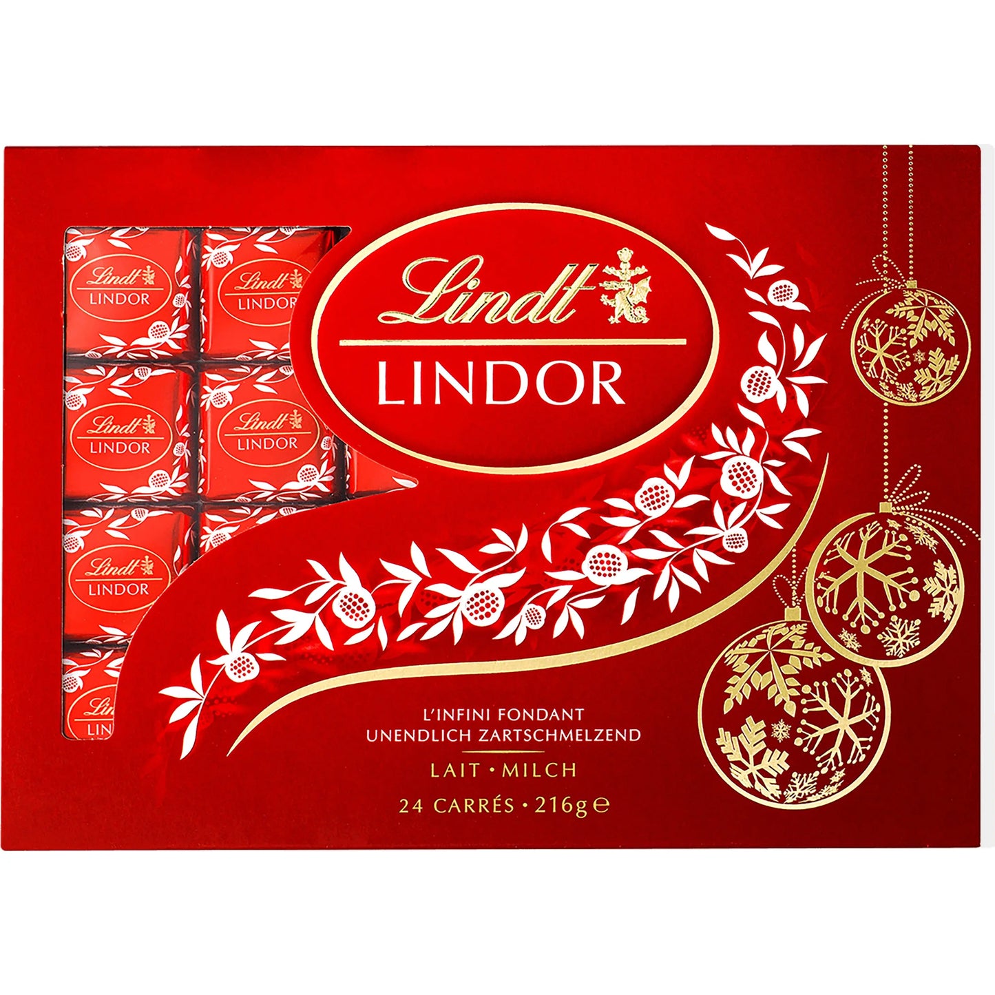 LINDT Lindor Carrés 464332 Milch 216g Idealshop