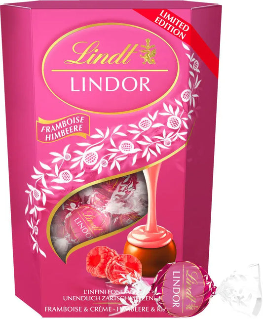 LINDT Lindor Kugeln 472633 Himbeere & Rahm 200g Idealshop