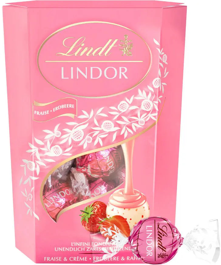 LINDT Lindor Kugeln 659347 Erdbeere & Rahm 200g Idealshop