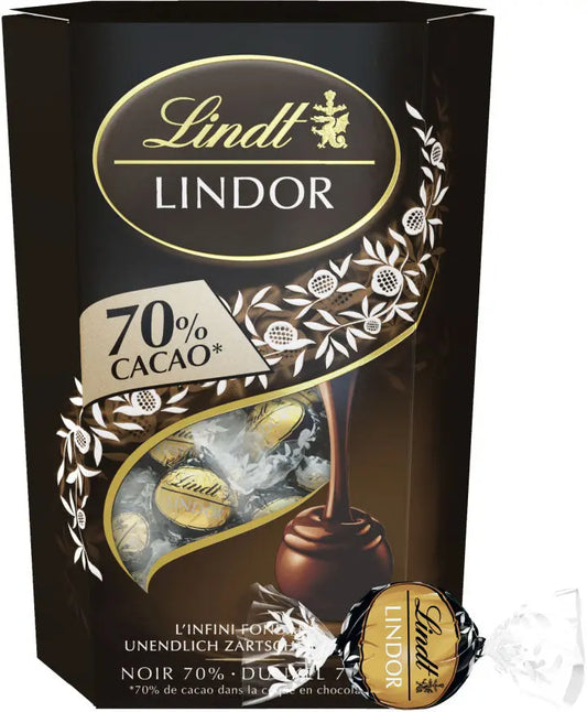 LINDT Lindor Kugeln 659405 Dunkel 70% Cacao 200g Idealshop